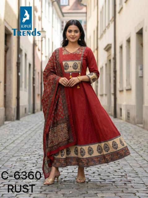 Kaya 6360 anarkali 3pcs kurtis wholesale 
