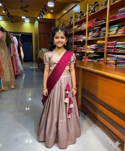 kids elegent lehenga softy silk Wholesale clothing for kids in Pune