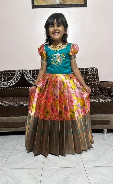 kids gown kanjivaram silk Wholesale kids wear suppliers in Pune