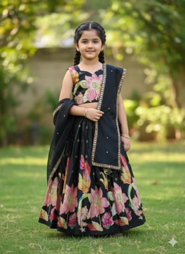 kids lehenga chinon Mumbai kids clothing distributor