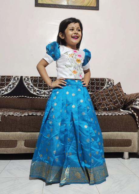 kids lehenga choli silk Children clothing wholesale