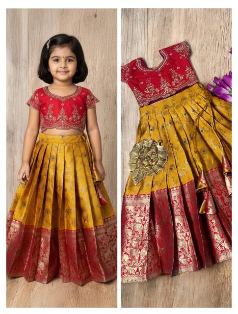 kids lehenga lichi silk Children clothing market in Pune