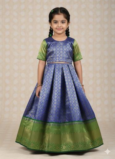 kids lehenga lichi silk Kids clothing suppliers in Pune