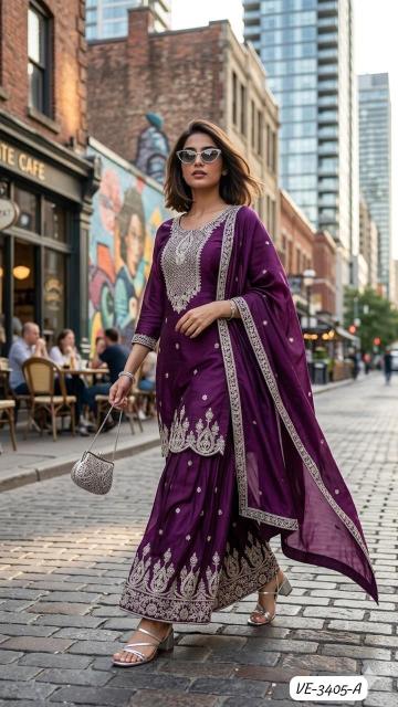 Ladies flavour ve 3405-A melange kurtis wholesale 