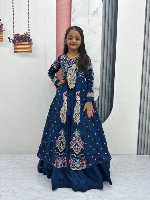  Launching Festival Special Crop Top Pc 528 Vichitra Blue Kids fashion wholesaler in Kolkata