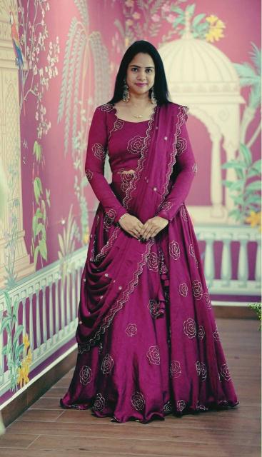 Launching Festival Special Pc 553 Chinon Purple Bridal lehenga choli in Mumbai