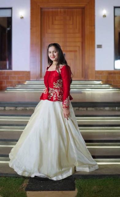 Launching Festival Special Pc 558 Chinon Red Affordable lehenga choli wholesalers in Kolkata