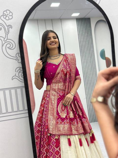 Launching wedding Special Pc 560 jecard Pink Designer lehenga choli in Mumbai