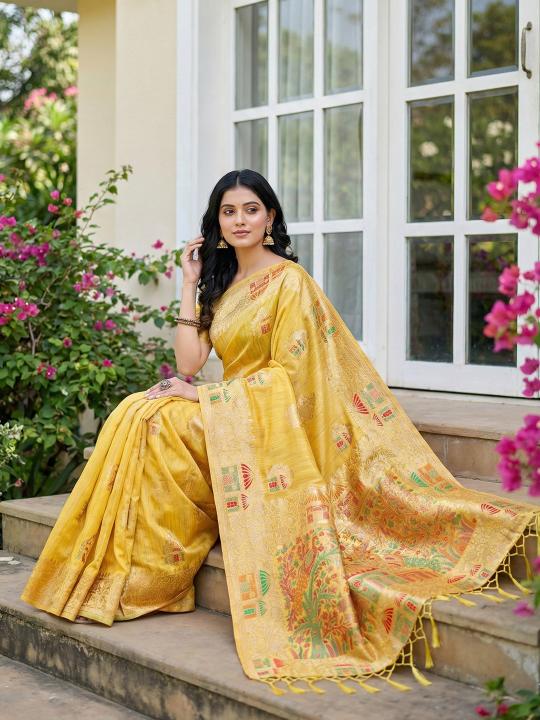 LINEN GRACE by SHREE SHYAM FASHION fancy designer Soft LINEN COTTON fabric saree wholesale with Fancy latkan