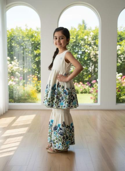 LITTLE KIDS TRENDING SHARARA SET cotton Kids clothing distributors in Delhi