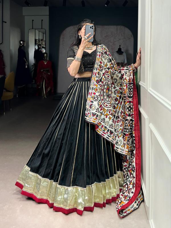 LNB 1658 Chanderi BLK Designer lehenga choli distributors in Kolkata