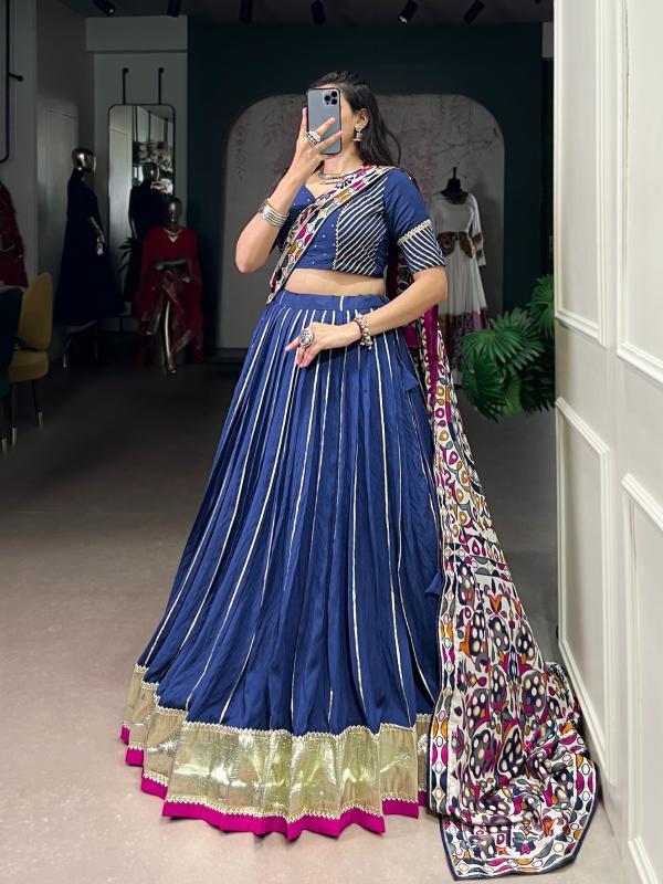 LNB 1658 Chanderi FRZ Lehenga choli exporters in India