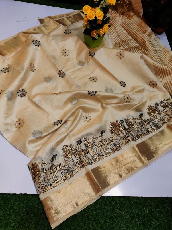 Malhar tusser-vol-4 tusser silk surat textile market wholesale saree 