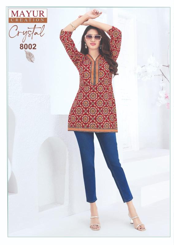 Mayur crystal vol-8 short top kurtis wholesale 