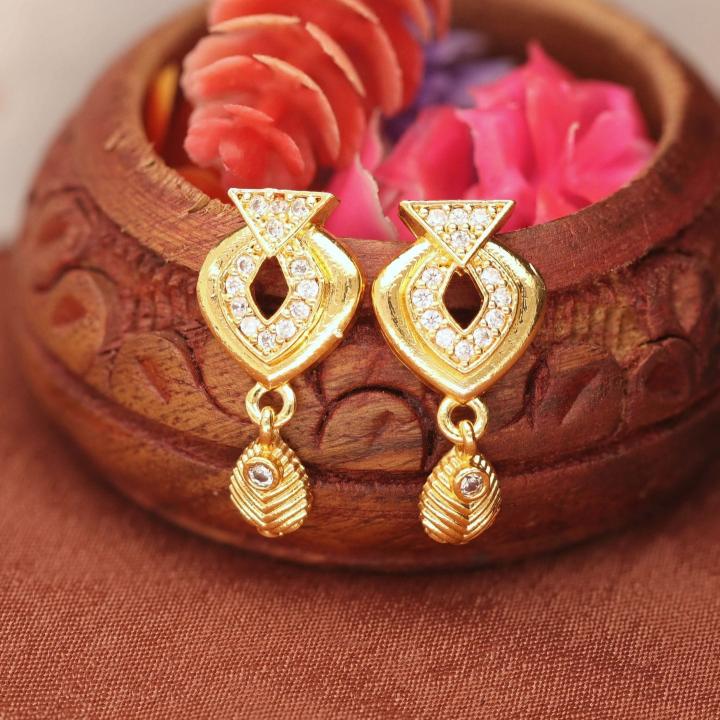 Micro gold polish ad earrings 1010 Wholesale imitation jewelry Surat