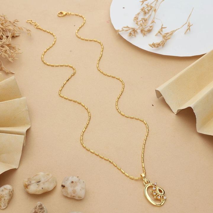 Micro gold polish chain pendant 655 Artificial jewellery manufacturers in Mumbai