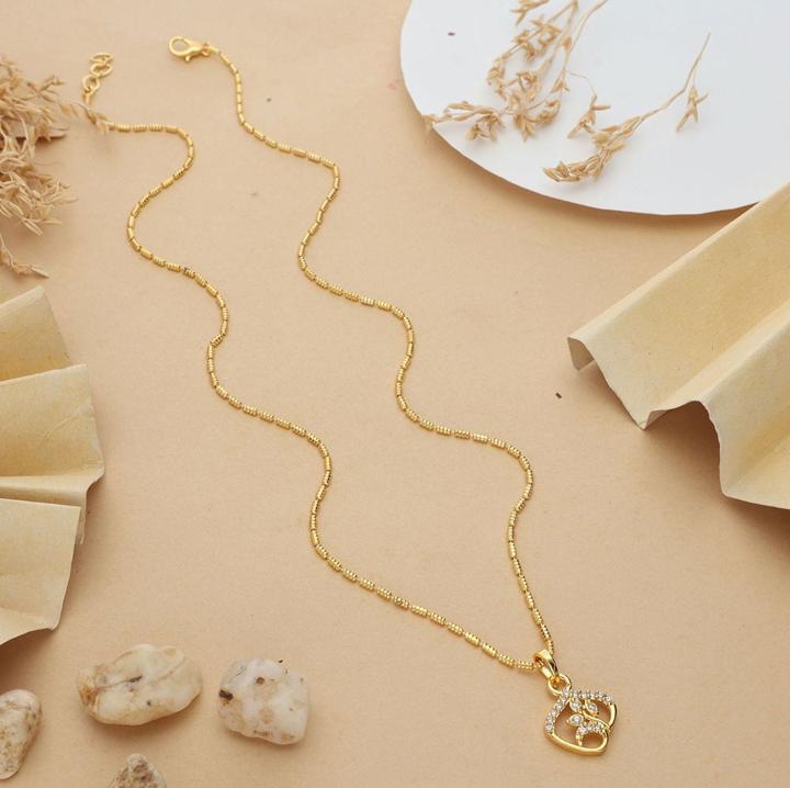 Micro gold polish chain pendant 656 Cheap artificial jewellery in Mumbai