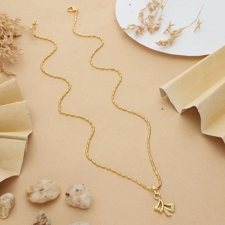 Micro gold polish chain pendant 658 Artificial jewellery suppliers in Mumbai