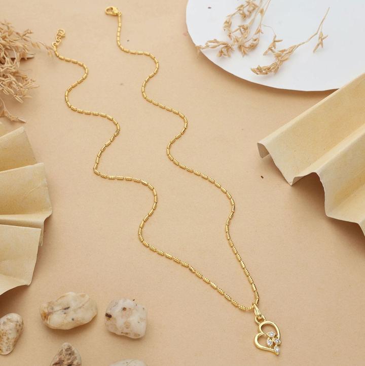 Micro gold polish chain pendant 659 Mumbai jewellery market