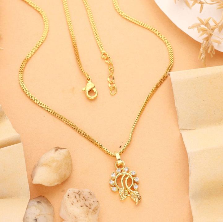 Micro gold polish chain pendant 741 Artificial silver jewellery in Bangalore