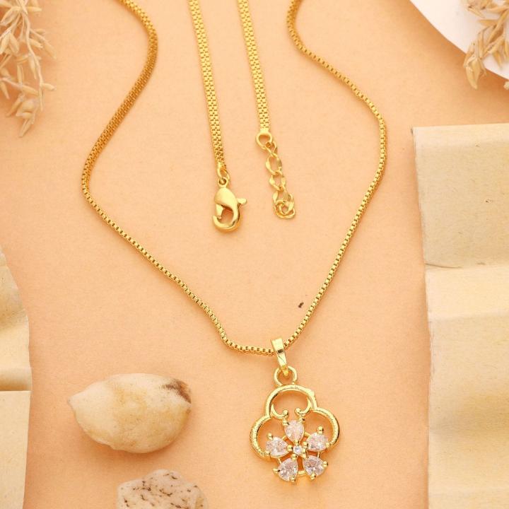 Micro gold polish chain pendant 753 Designer artificial jewellery in Mumbai