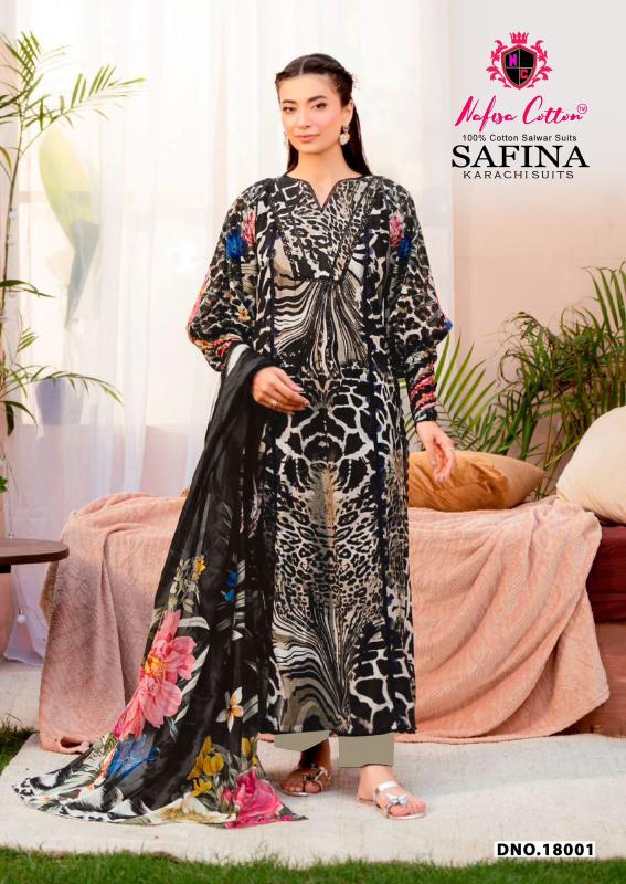 Nafisa safina vol-18 karachi wholesale printed salwar suite 