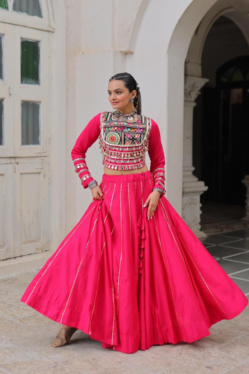 NAVRATRI LW 7145 Roman Pink Wholesale Designer Lehenga Choli in Bangalore