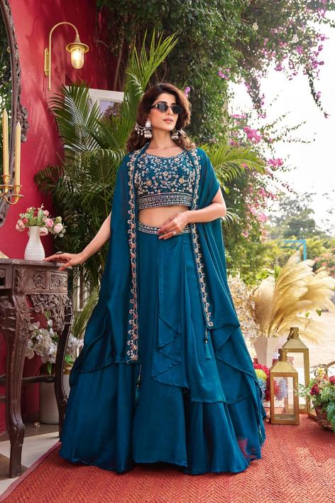 New Launching wedding special Ram 169 Vichitra Blue Wedding Lehenga choli wholesale