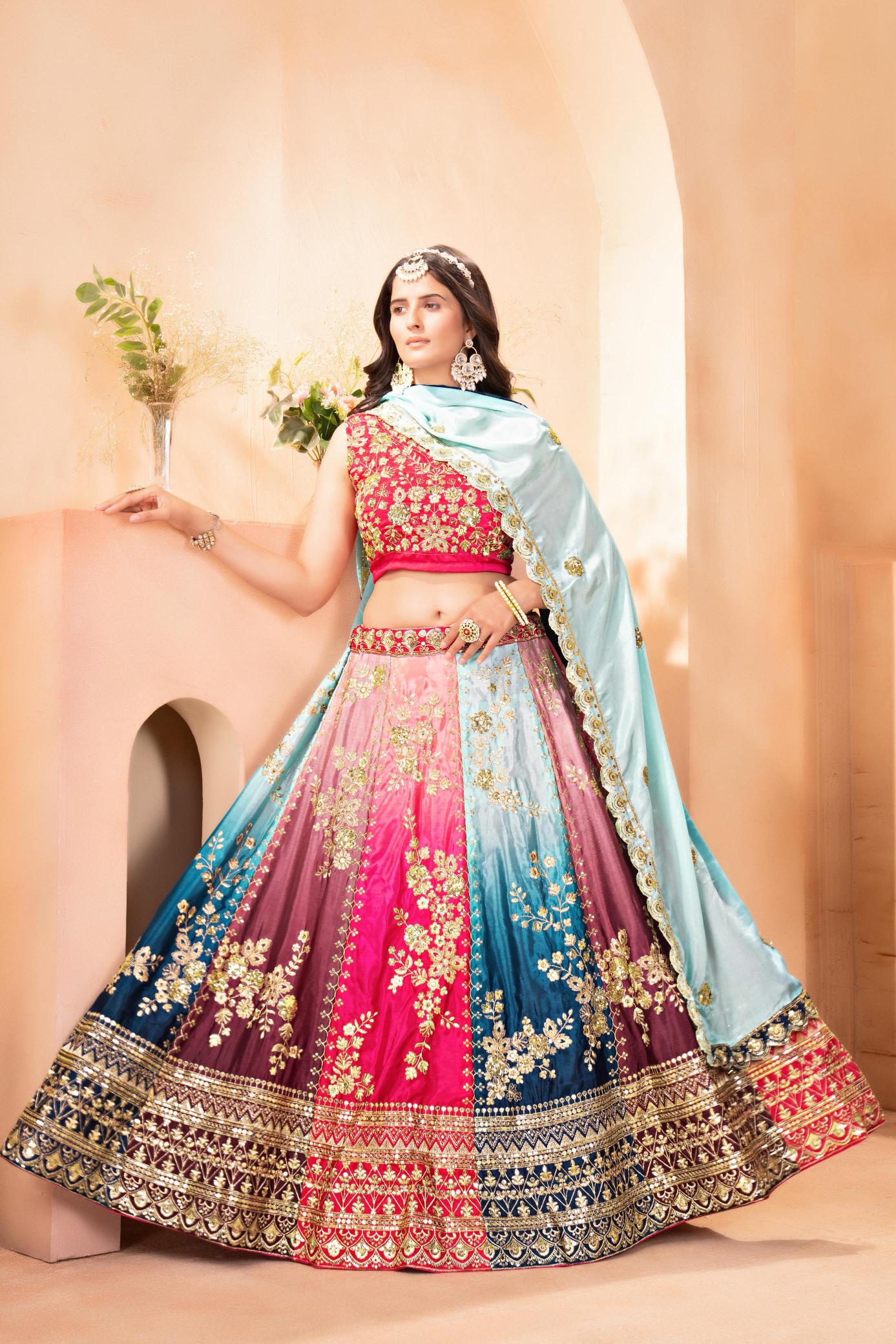  ON 5122 Chinon Designer lehenga choli wholesale