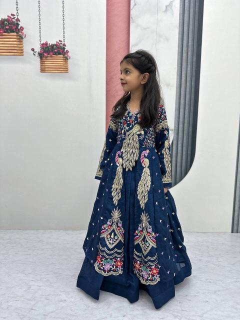 Pc 528 Vichitra Blue Wholesale children wear market in Hyderabad