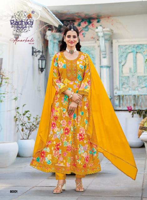 Radhika lifestyle anarkali vol 8 anarkali readymade kurtis wholesale 