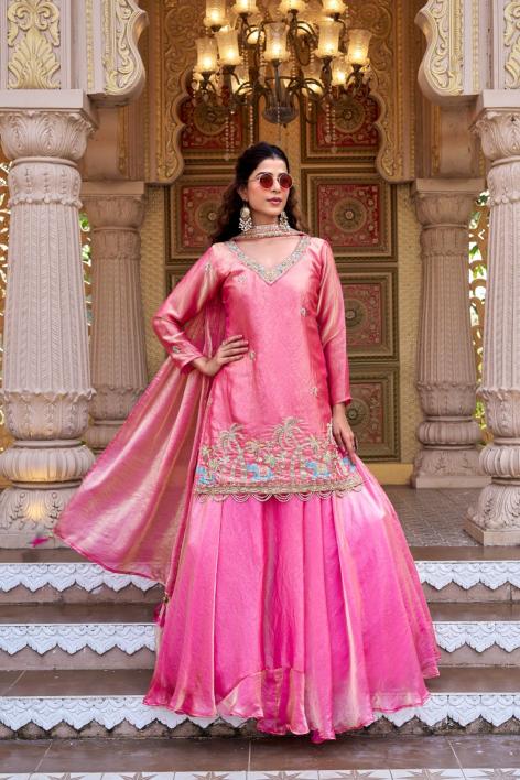 Ram 171 Fendy Pink Bridal lehenga suppliers in Hyderabad