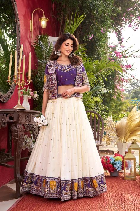 Ram 172 Vichitra Blue Lehenga choli manufacturers in Surat