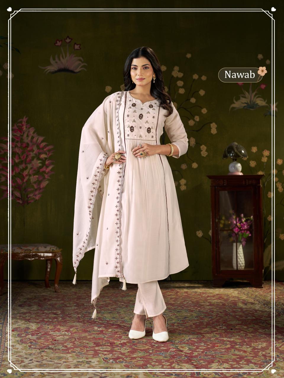 Shivay designer 3pcs silk kurtis wholesale