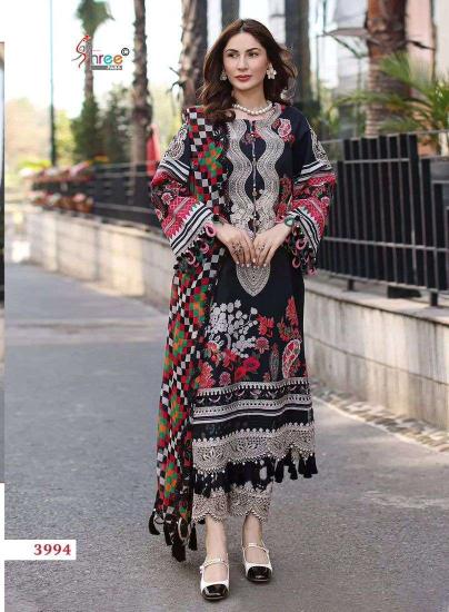 Shree fabs zarqash embroidered lawn collectrion wholesaler of salwar suits in surat