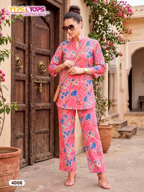 Tips & tops cotton trends vol 4 coord set buy wholesale clothes online 