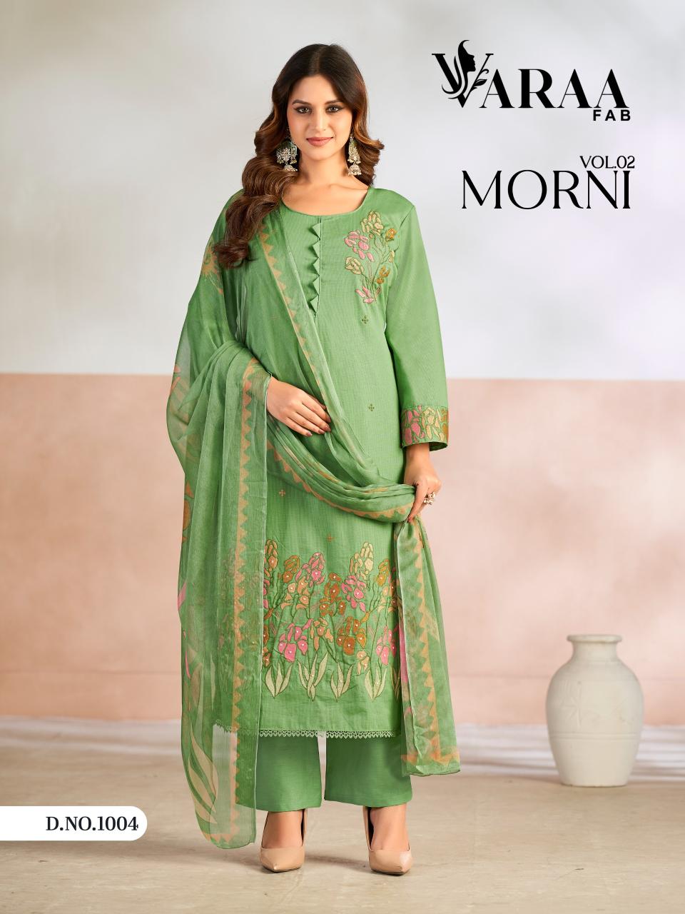 Varaa fab morni 2 laado dress material wholesale