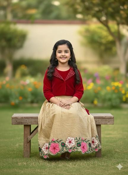 Velvet Collar Silk Red Children wear wholesale market