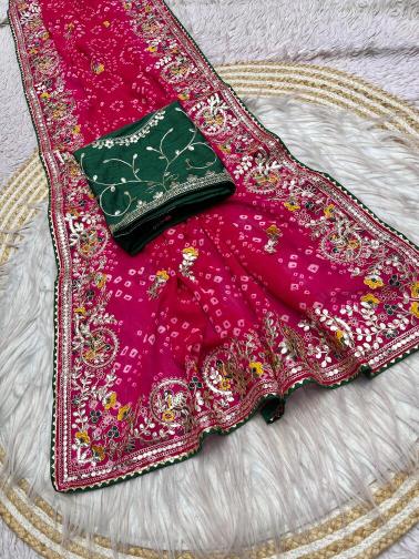 Vinayak bandej lehriya silk sarees wholesale price 