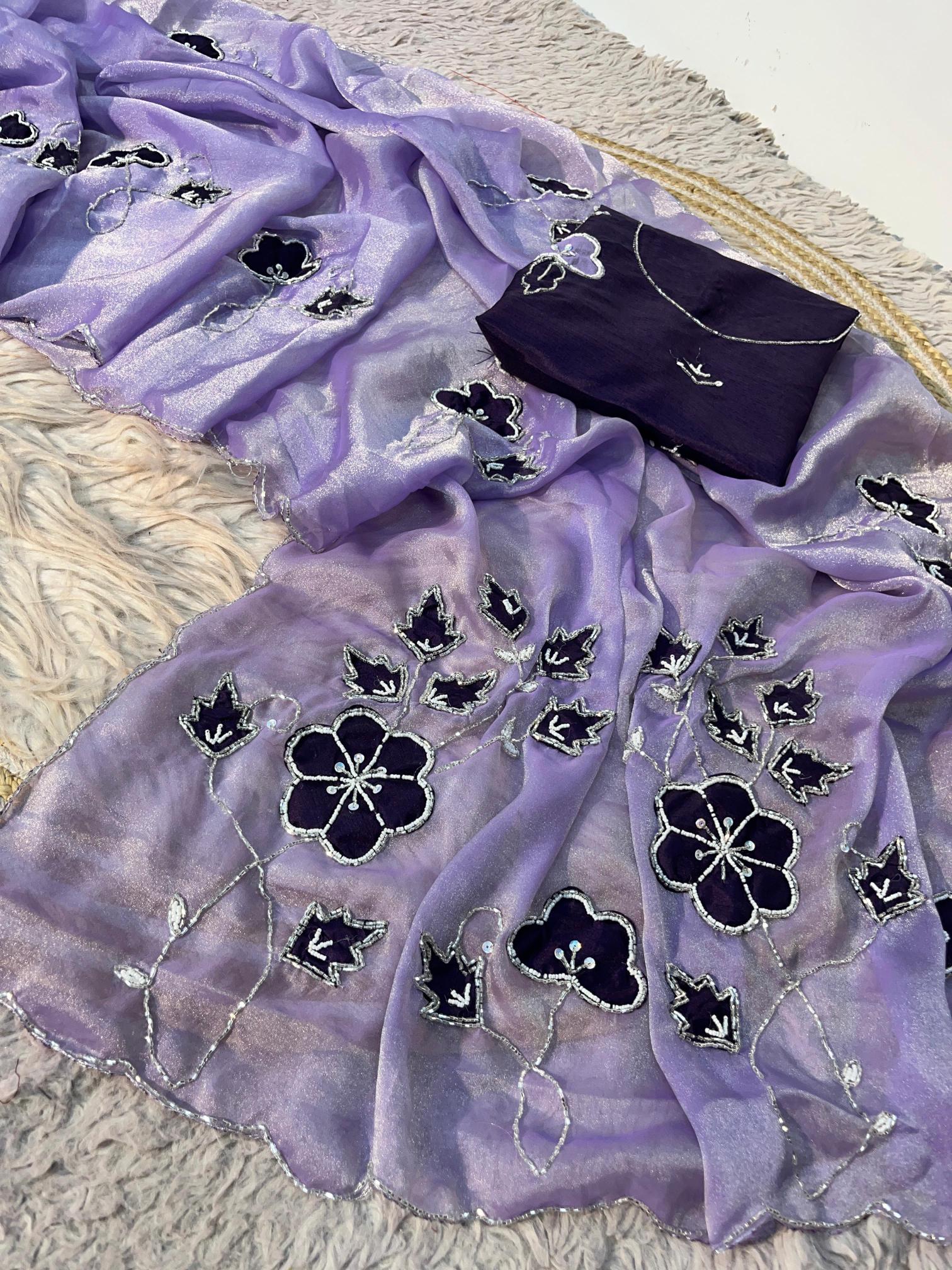 Vinayak handwork x nc moss saree wholesalers online 