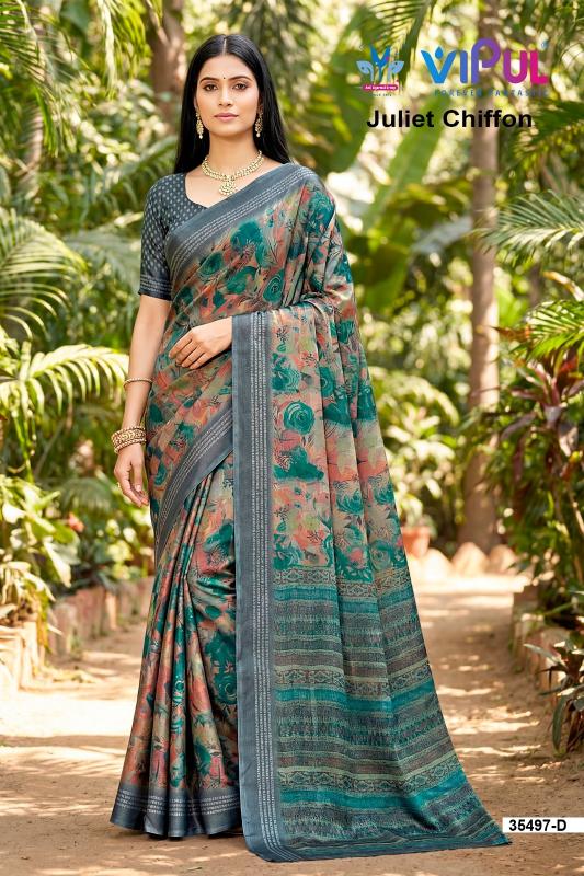 Vipul 35497 juliet chiffon saree wholesale market 