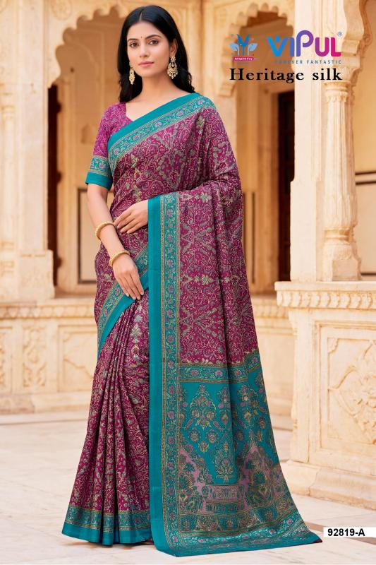 Vipul heritage silk online sarees at low price 