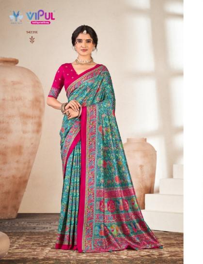 Vipul ivory silk vol-18 printed sarees in surat 