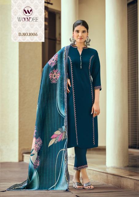 Woodee prachi 3pcs kurtis wholesale suppliers in india 