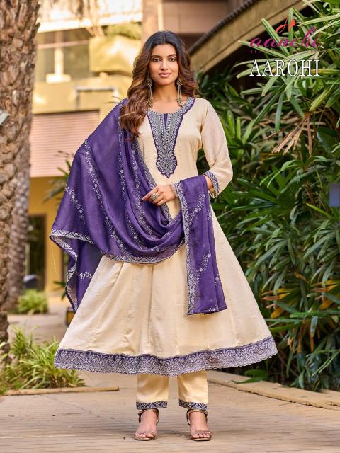 Aanchi aarohi 3pcs shagun kurtis wholesale rates 