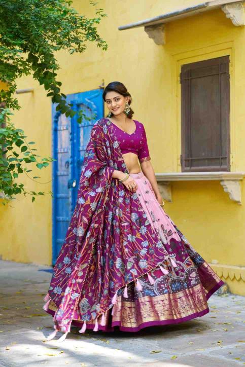 AKANKSHA 01 Tasar Silk LPI Lehengha choli wholesale prices