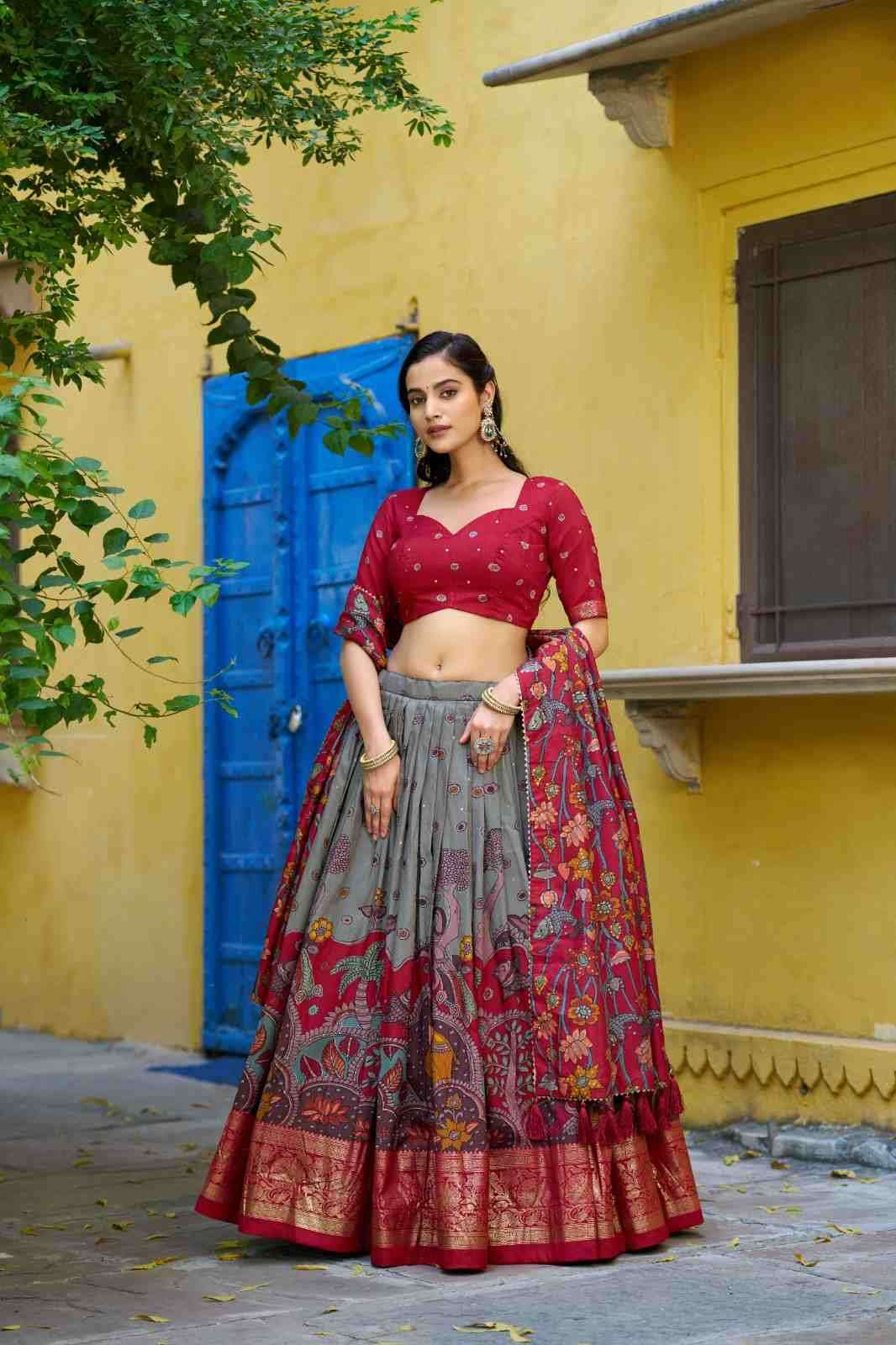 AKANKSHA 01 Tasar Silk SGN Designer lehengha choli wholesale