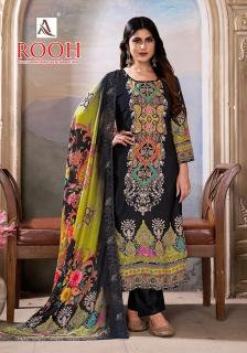 Alok rooh embroidered net fabric dress materials wholesale 