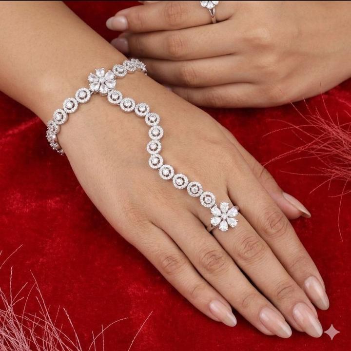 Anti tarnisha silver ad hand harness bracelet H2 Cheap artificial jewellery Ahmedabad