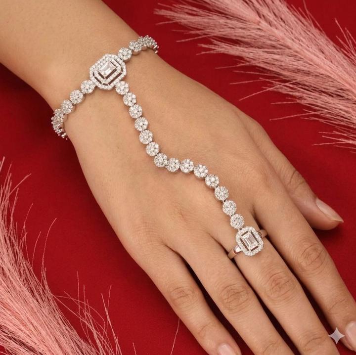 Anti tarnisha silver ad hand harness bracelet H6 Affordable artificial jewellery Ahmedabad